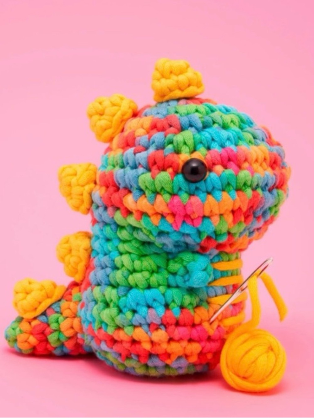 New The Woobles Learn to Crochet Kit Disco Fred the Dino